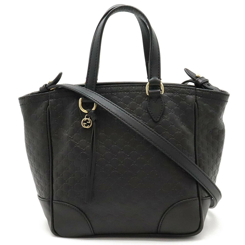 Gucci Microguccissima Handbag Crossbody Bag Leather Black